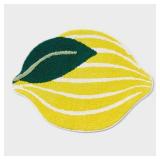 4 pack Lemon Shaped Machine Washable Non-Slip Bath Rug Yellow - Room Essentialsâ¢ - Retail: $20