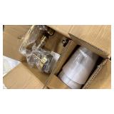 Bathroom Light Fixtures, Brushed Gold Vanity Lights with Flared White Fabric Shade - Retail: $0