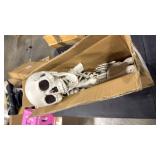 Life Size Skeleton, 5.4Ft/165cm Halloween Skeleton Poseable Skeleton Full Body Human Bones with Movable Joints for Indoor Outdoor Halloween Props Decorations 170cm - Retail: $0