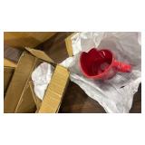 6pack of 8 oz Stoneware Heart Handle Mug Red - Spritz - Retail: $5