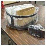 Two Light Flush Mount Light Fixture, Glass - Retail: $0