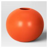 4pk Ceramic Round Decorative Vase Orange - Room Essentialsâ¢