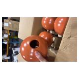 4pk Ceramic Round Decorative Vase Orange - Room Essentialsâ¢