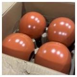 4pk Ceramic Round Decorative Vase Orange - Room Essentialsâ¢