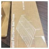 Metal Bed Frame,Full Size Bed Frame with Storage Space,Heavy Duty Sturdy Mattress Foundation,Easy Assembly,No Box Spring Needed, Black,18 Inch,Full - Retail: $0