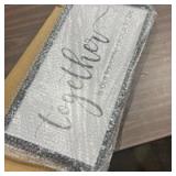 24 x 12 Inch Farmhouse Together Family Wall Decor, Rustic Wooden Together Wall Art for Living Room, Blessed Wooden Sign for Home Decor, Perfect Family Wall Decor for Living Room Creating Warmth and To