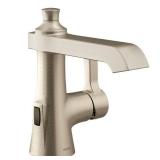 Moen S6981ew Flara 1.2 GPM Single Hole Bathroom Faucet - Nickel - Retail: $1,516