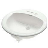 American Standard Rondalyn Countertop Sink with 4 Faucet Holes White - Retail: $182