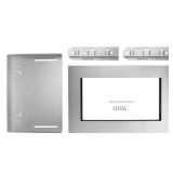 Whirlpool - Microwave Trim Kit for Most 30\" Microwaves - Black-on-Stainless-Steel - Retail: $399