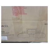 Belmont 2 Light Black and Brass Mid Century Modern Dome Bathroom Vanity Fixture - Retail: $207