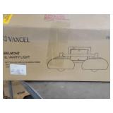 Belmont 2 Light Black and Brass Mid Century Modern Dome Bathroom Vanity Fixture - Retail: $207