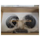 Belmont 2 Light Black and Brass Mid Century Modern Dome Bathroom Vanity Fixture - Retail: $207