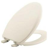 Bemis 1200E4346 Elongated Plastic Toilet Seat with STA-TITE Easy-Clean & Change Whisper-Close Precision Seat Fit Adjustable Hinge & Super Grip Bumper in Biscuit - Retail: $104