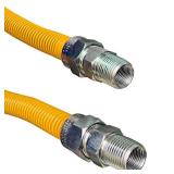 Set of 13 - Jones Stephens 0.62 in. Gas Connector  Coated with Fitting  0.75 in. MIP x 0.75 in. MIP x 24 in. - Retail: $34