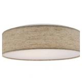Nuvo Lighting 62/985R1 15  Wide Led Flush Mount Drum Ceiling Fixture - Beige - Retail: $164