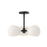 PD548315MBOP-Alora Lighting-Willow - 3 Light Pendant-5 Inches Tall and 16 Inches Wide-Matte Black Finish-Matte Opal Glass Color - Retail: $334