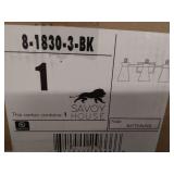 Savoy House 8-1830-3-BK Lakewood 3 Light Bathroom Vanity Light in Matte Black (24  W x 9.5 H) - Retail: $328