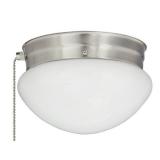 Miseno FLCLMUSH6PCBN 7.5 in. 60W Flush Mount Ceiling Fixture - Brushed Nickel - Retail: $25