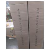 Set of 2 Feiss Cutler LED Bathroom Vanity Light in Satin Nickel - Retail: $937