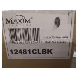 12481CLBK-Maxim Lighting-Ava - 1 Light Bath set of 2 Vanity-9.5 Inches Tall and 5 Inches Wide-Black Finish - Retail: $72