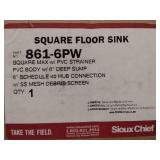 Sioux Chief Square Floor Sink 861-6PW - Retail: $85