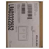 Elkay Lrad332255 Lustertone 33  Drop In Double Basin Stainless Steel Kitchen Sink - 2 - Retail: $1,821