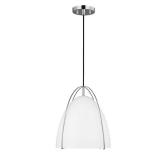 Generation Lighting 6551701 Norman 1 Light 13  Wide Pendant - White - Retail: $308