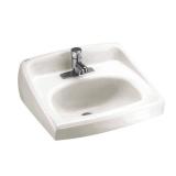 American Standard Lucerne Wall-Mount Sink with Single Faucet Hole in White - Retail: $319