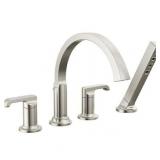 Delta T4788-Lhp Tetra Deck Mounted Roman Tub Filler - Lumicoat Stainless - Retail: $461