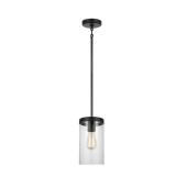 Set of 2 Generation Lighting 6590301 Zire 6  Wide Outdoor Mini Pendant - Black - Retail: $129