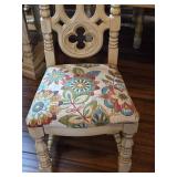 Oak Dining Table Set with (4)Ornate Chairs (located upstairs)