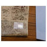 London Contemporary Floral Area Rug in Cream and Burgundy