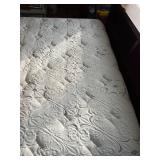 Queen Size Pillow Top Mattress (Clean!), Boxspring, Headboard, and Frame - Located Upstairs - Bring Tools to Disassemble - NOT required to take frame or headboard