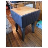 Butcher Block Kitchen Island Table on Wheels