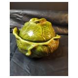 Holland Green Ceramic Cabbage Soup Tureen with Lid