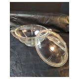 Queen Anne Guaranteed Heat Resisting Glasbake Bowl with Lid and Loaf Pan with Built In Handles