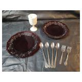 Avon Cape Cod Plates, Milk Glass Mini Goblet and Children