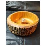 Natural Wood Decor Set, Wood Slab, Wood Nut Bowl with Nut Cracker Tools