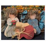 Rustic Fall Decor Set with Galvanized Buckets