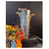 Rustic Fall Decor Set with Galvanized Buckets