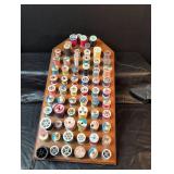 Wooden Thread Spool Holder with Collection