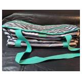 Thirty-One Zebra Print Storage Bag with Mint Trim