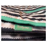 Thirty-One Zebra Print Storage Bag with Mint Trim