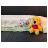 Disney Winnie the Pooh Plush with Embroidered Baby Blanket