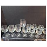 Mixed Glassware Set - Wine Glasses, Martini Glasses & Stemless