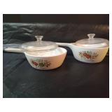 Corning Ware 3 Piece Spice of Life Cookware Set with Lids and Small Anchor Hocking with Lid Casserole