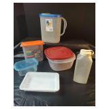 Mixed Plastic Food Storage Container Set Including  Tupperware