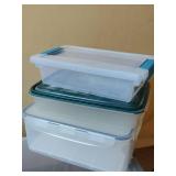 Storage Container Lot - Clear Bins and Crates