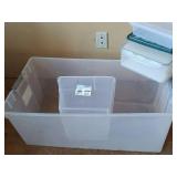 Storage Container Lot - Clear Bins and Crates