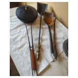 Traditional Coal Scuttle and Fireplace Tool Set